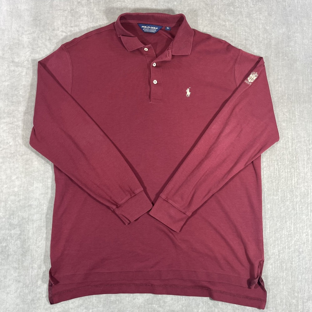 Polo Golf Ralph Lauren Men's XL Burgundy Pima Cotton Short Sleeve Polo Shirt